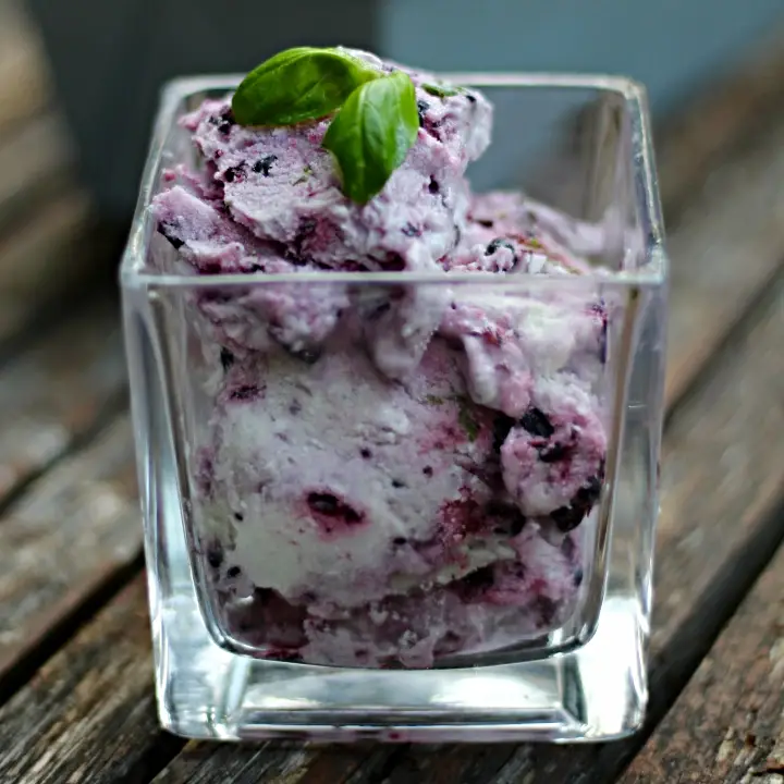 blackberry basil ice cream The Vegan Harvest