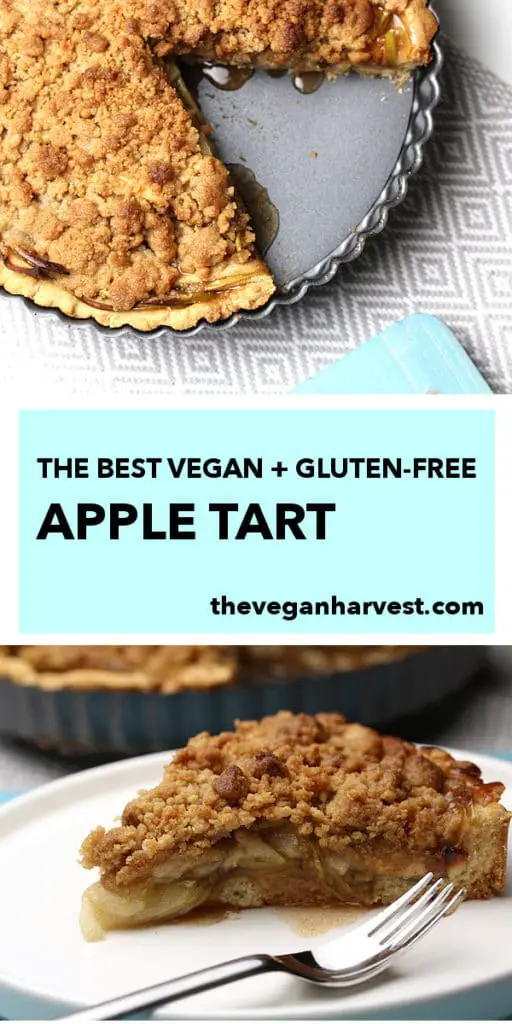 pinterest pin for vegan gluten-free apple tart