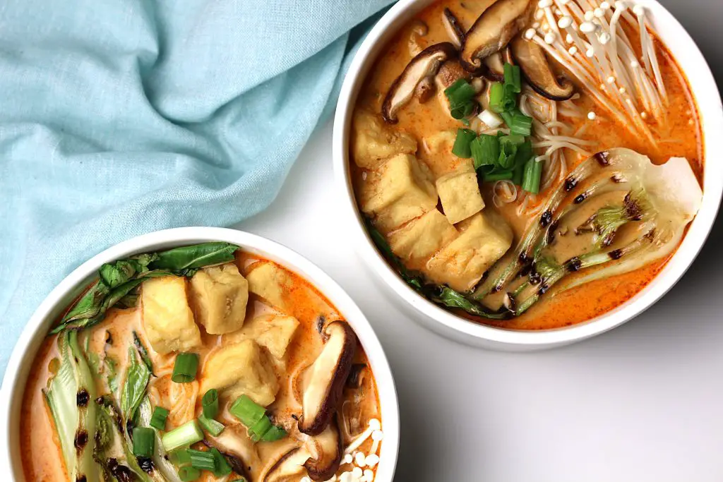Creamy Thai Curry Ramen, vegan and gluten free