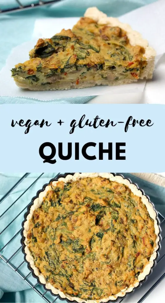 pinterest pin for vegan gluten-free quiche