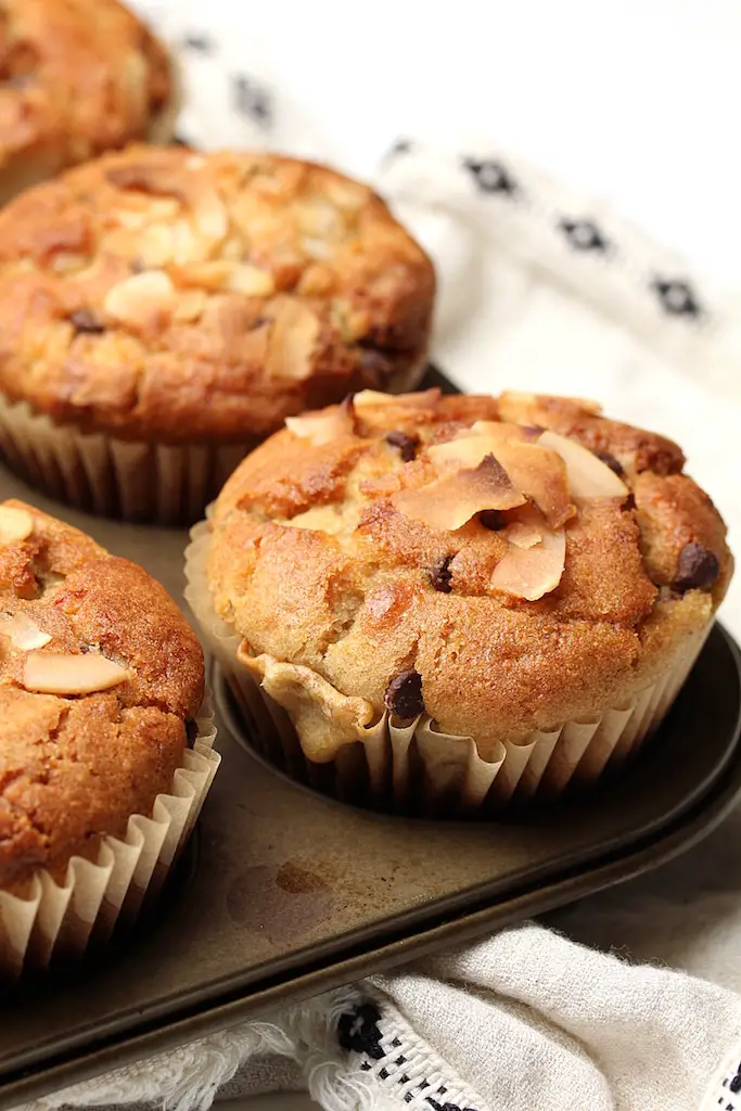 Peanut-Butter Chocolate Banana Muffins - The Vegan Harvest