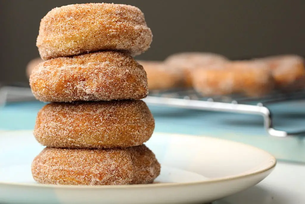stack of vegan gluten-free donuts