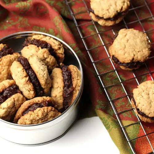 picture of cookies in a tin and on a cooling rack