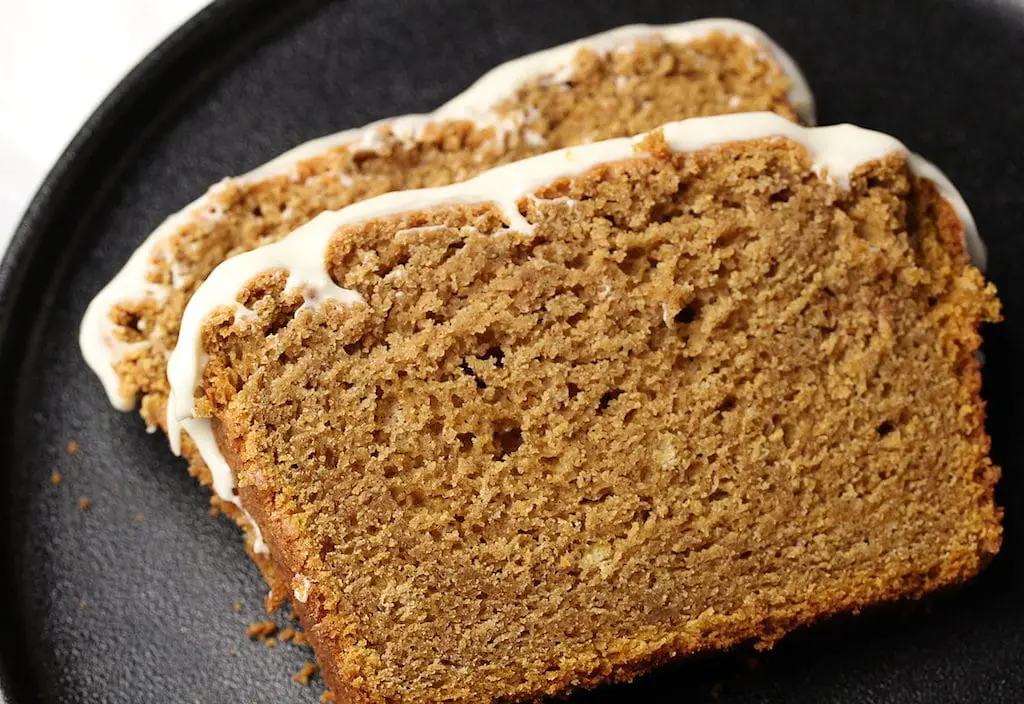Slices of Sweet Potato Spice Cake with frosting