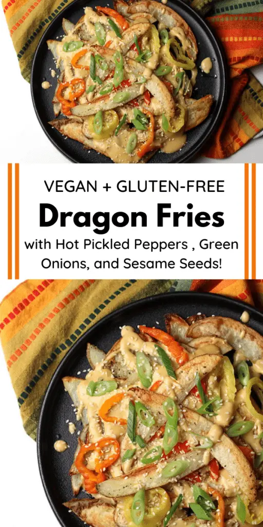 Pinterest Pin for Vegan Gluten-Free Dragon Fries