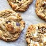 Vegan Gluten-Free S'mores Cookies on baking sheet
