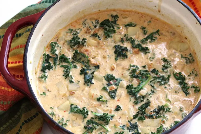 Creamy Potato Sausage Kale Soup Vegan GF The Vegan Harvest