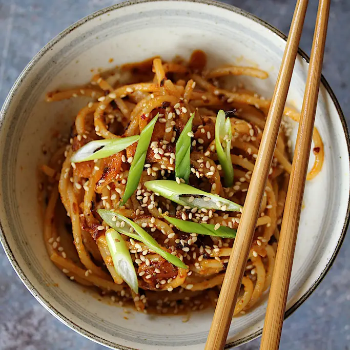 1Serving Chili Crisp Noodles, vegan The Vegan Harvest